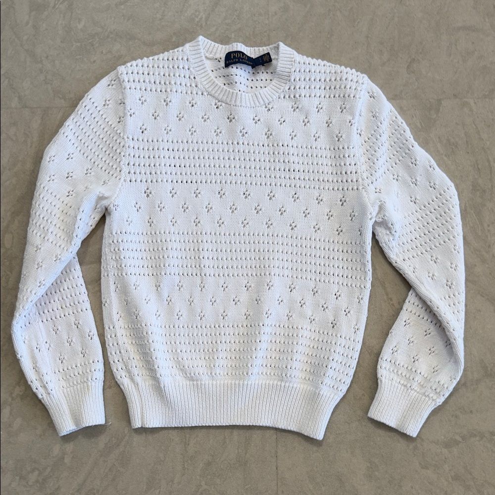 Polo Ralph Lauren White Crewneck Sweater S